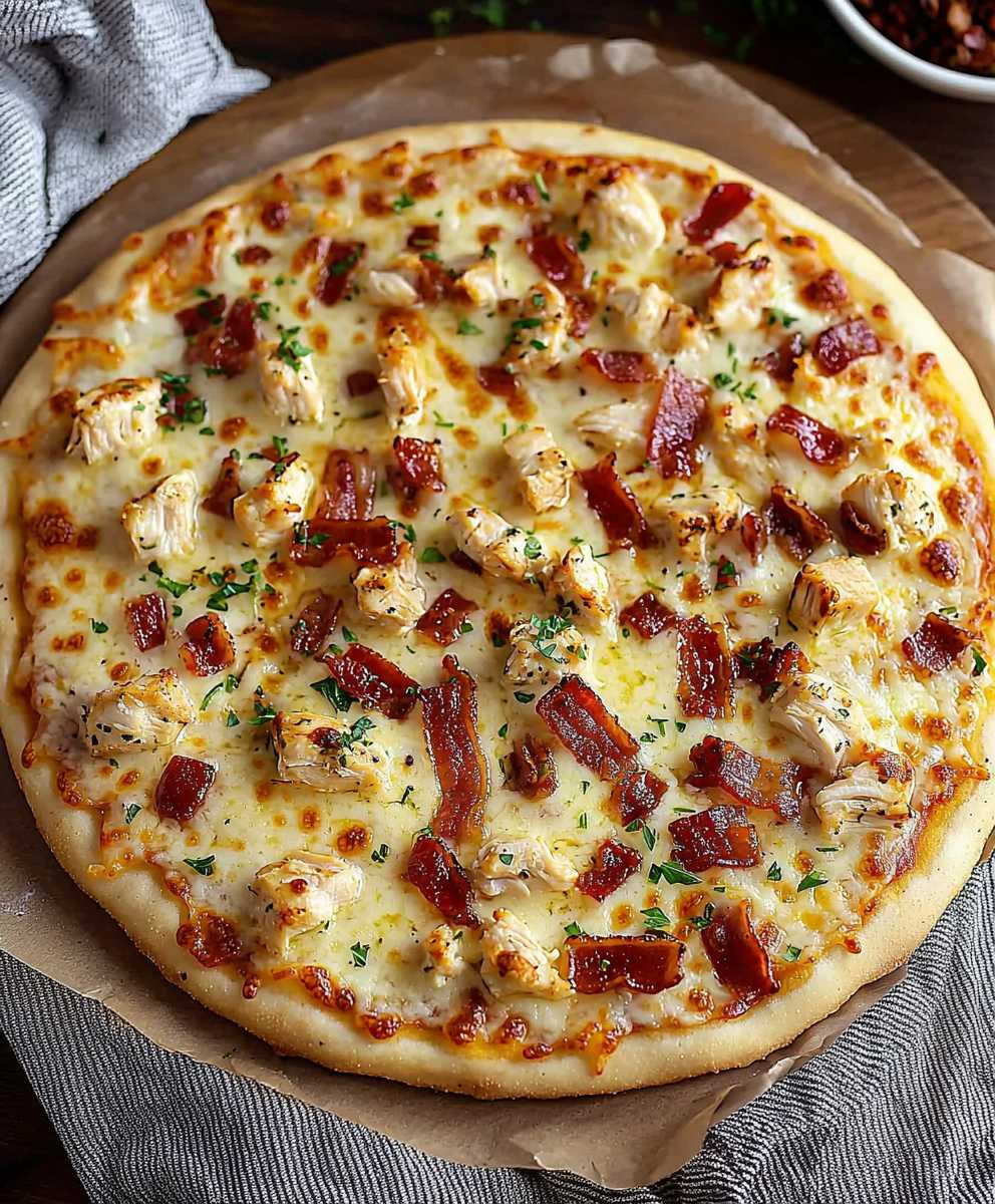 Chicken Bacon Ranch Pizza