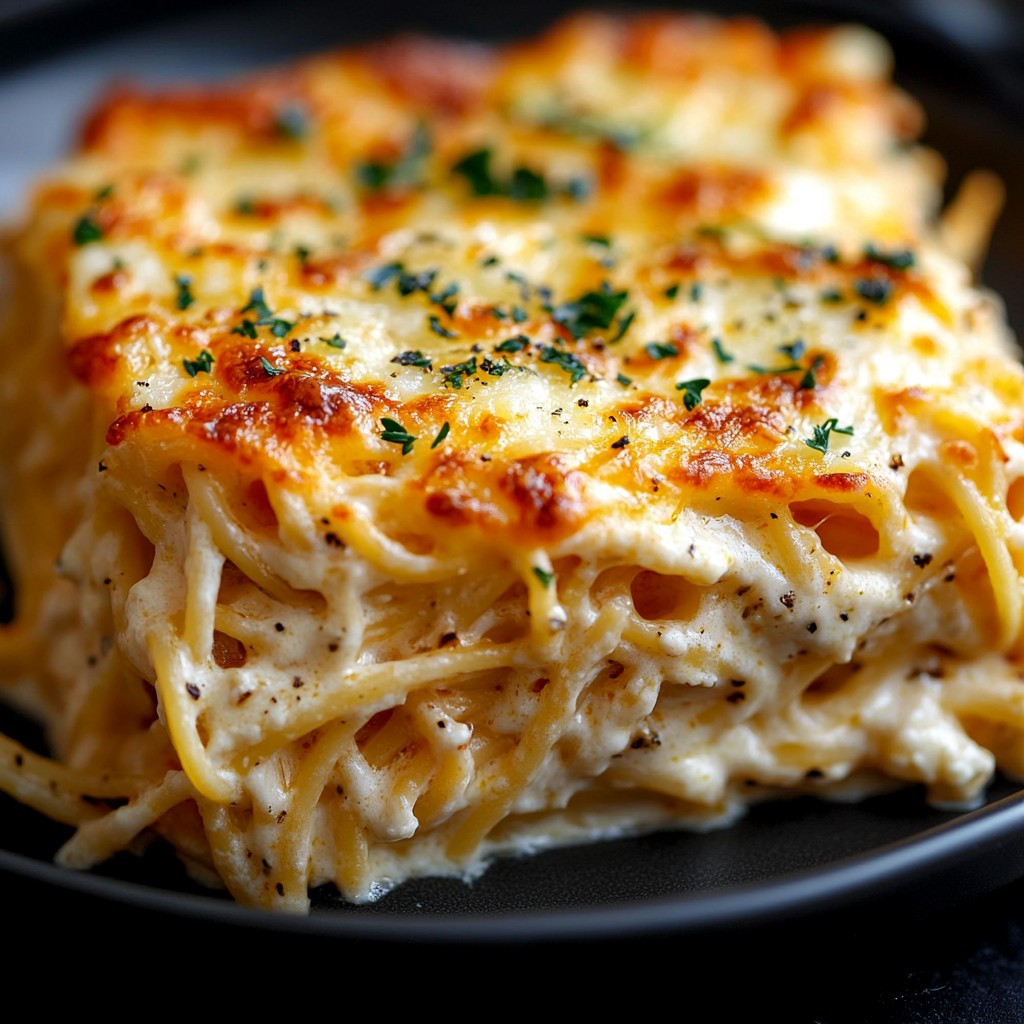 Cream Cheese Spaghetti Casserole
