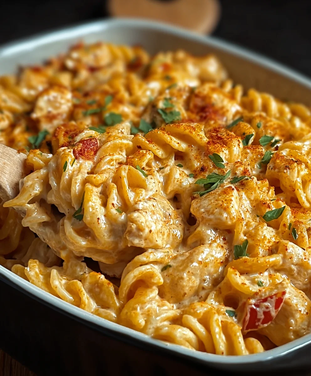 Creamy Cajun Cream Cheese Chicken Pasta Bake Recipe